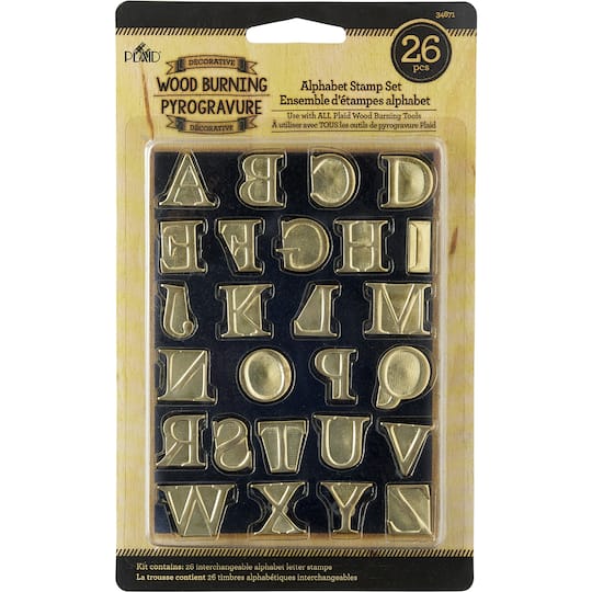 Plaid&#xAE; Wood Burning Alphabet Stamp Set